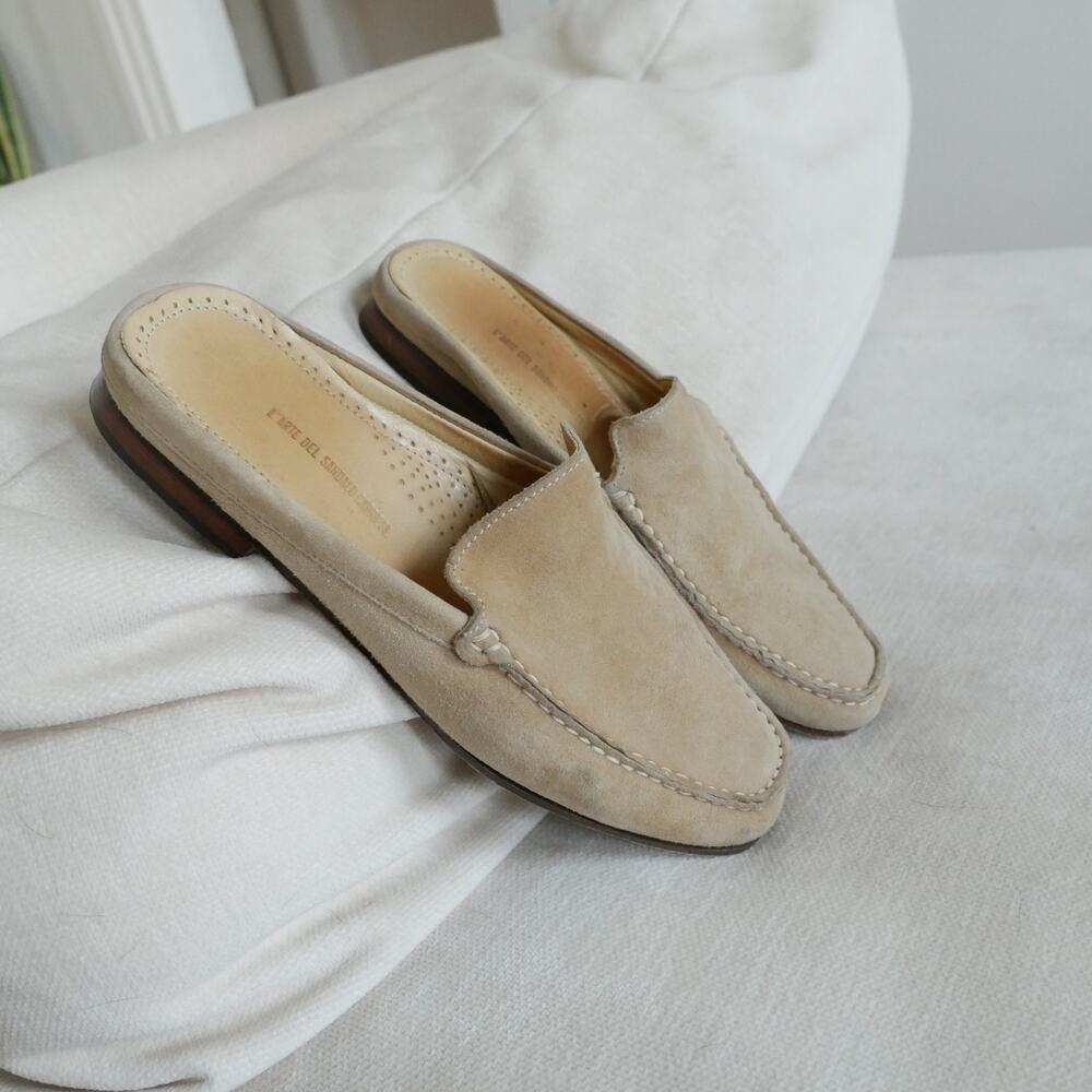 L’ARTE DEL SANDALO CAPRESE Loafer suede mule slide made in Italy 38 or 7.5 - Picture 12 of 15